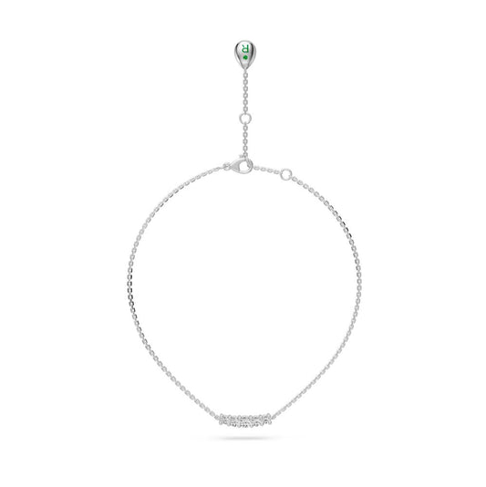 Diamond Necklace with chain in White Gold R01080225
