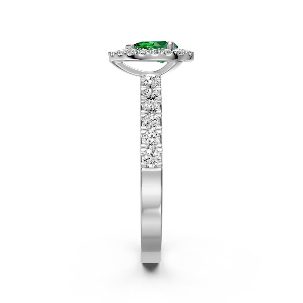 Diamond Ring with Tsavorites in White Gold R39041224