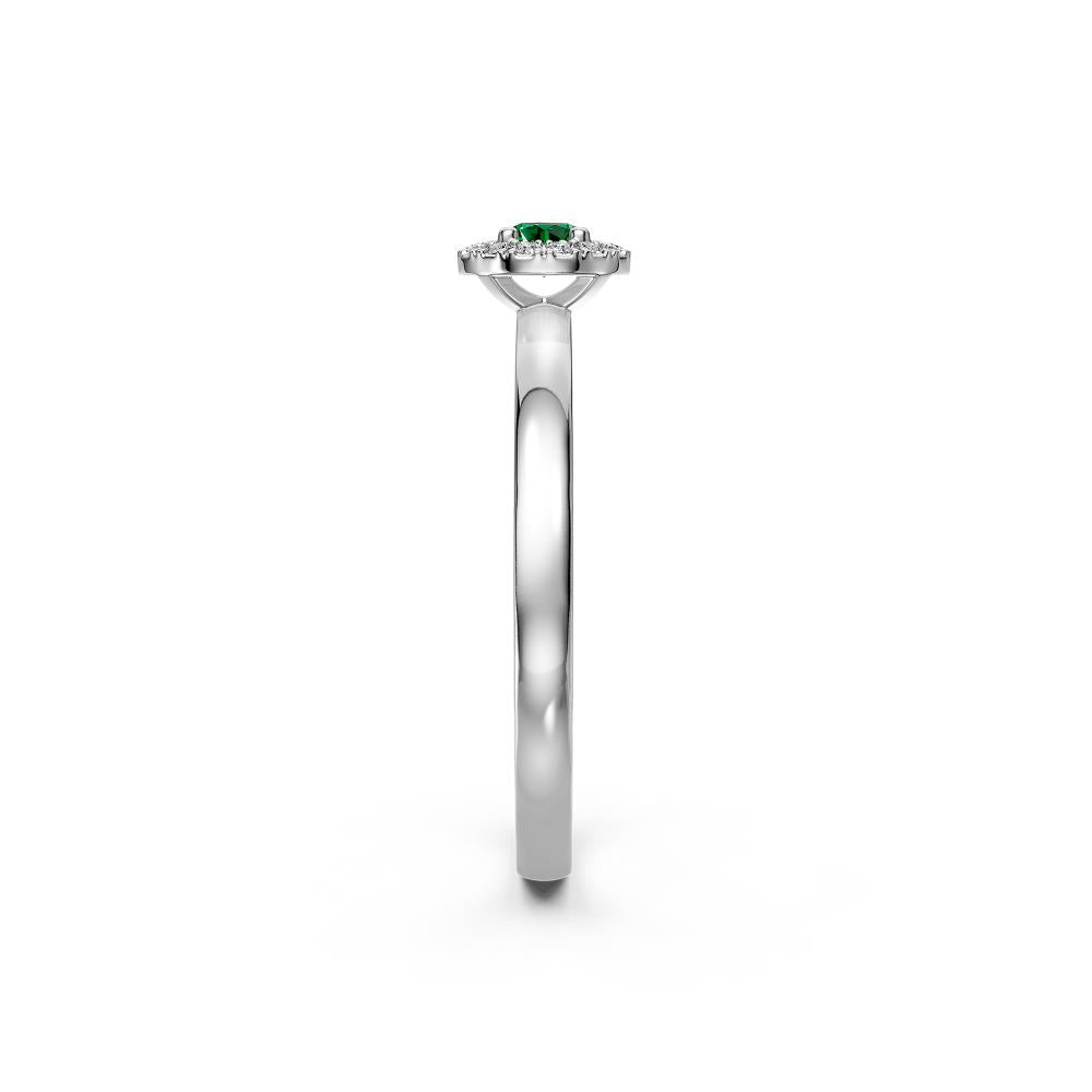 Diamond Ring with Tsavorites in White Gold R36071224