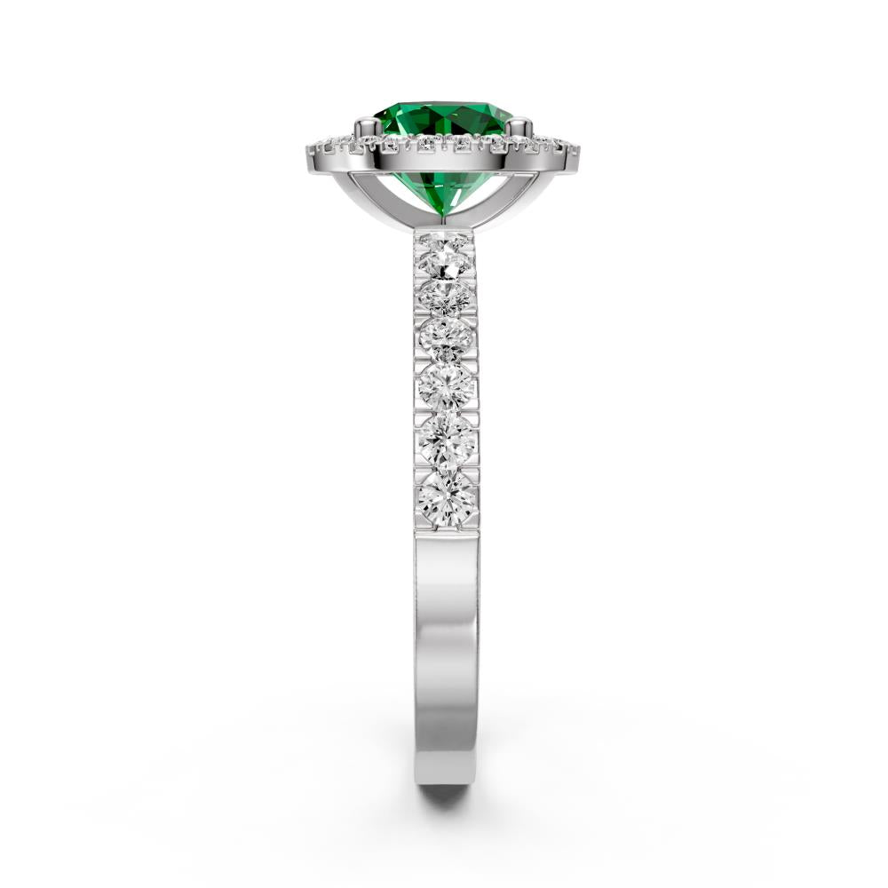 Diamond Ring with Tsavorite in White Gold R36131224