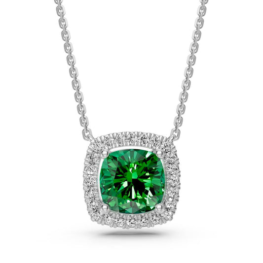 White Gold Necklace with Tsavorite Stone R37361224