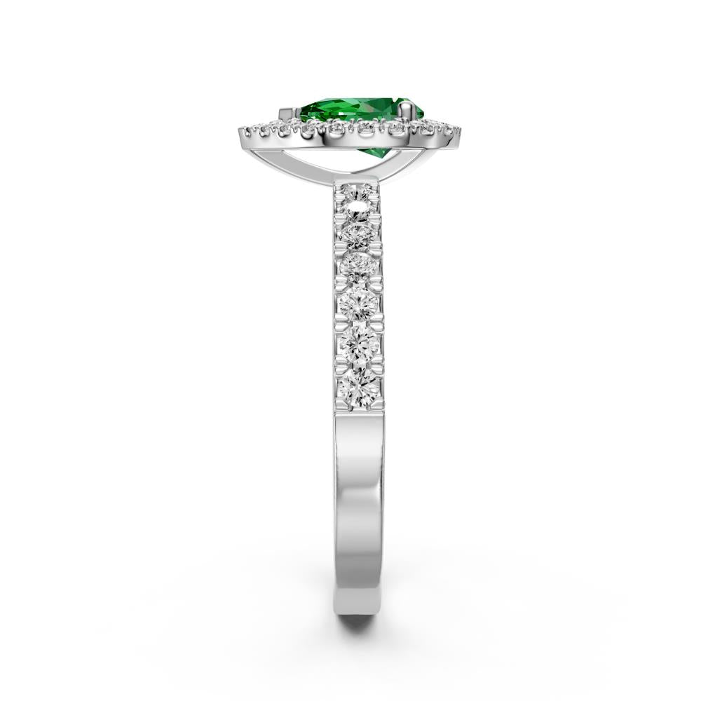 Diamond Ring with Tsavorite in White Gold R38651224
