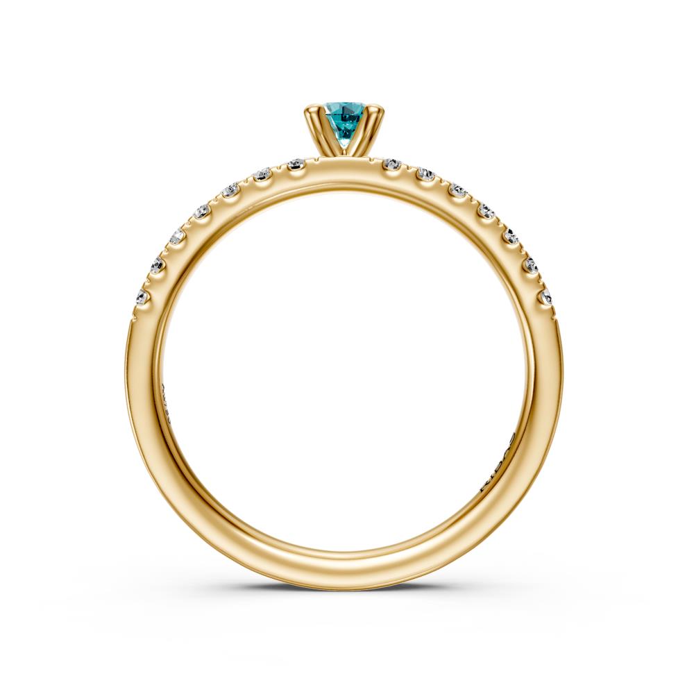 Diamond Ring with Tourmaline in Yellow Gold R03670325