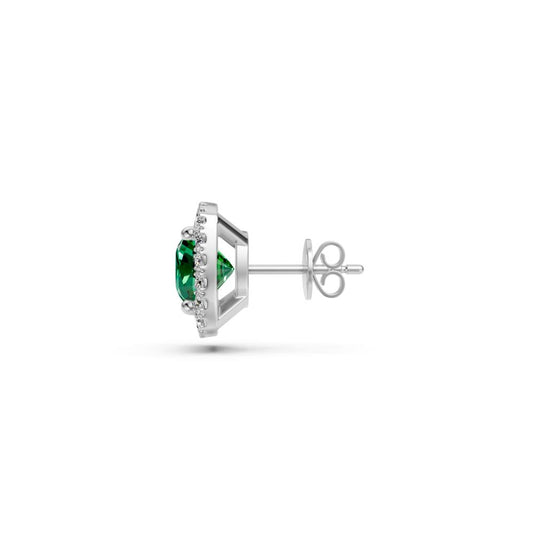 Diamond Earrings in White Gold with Tsavorites R37321224