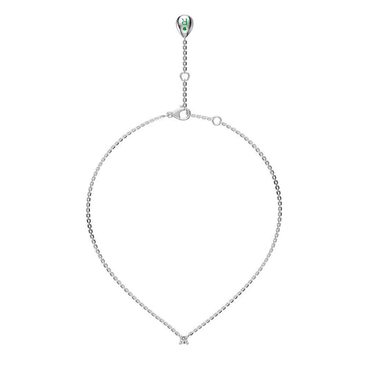 Diamond Necklace with chain in White Gold R07840924