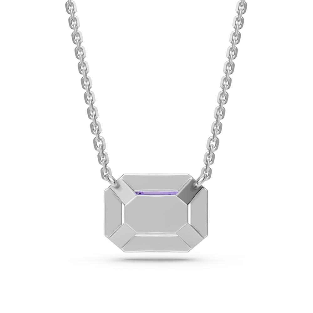 White Gold Necklace with Tanzanite Stone R03940325
