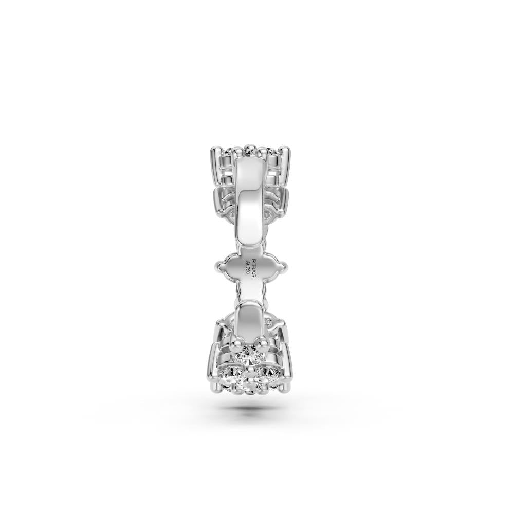 Diamond Cuff Earring in White Gold R33141124P
