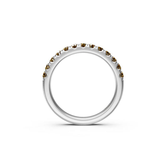 Cognac Diamond Band Ring in White Gold JFA16268