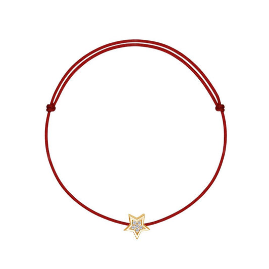 String Bracelet with Diamond  "Star" JFA200655