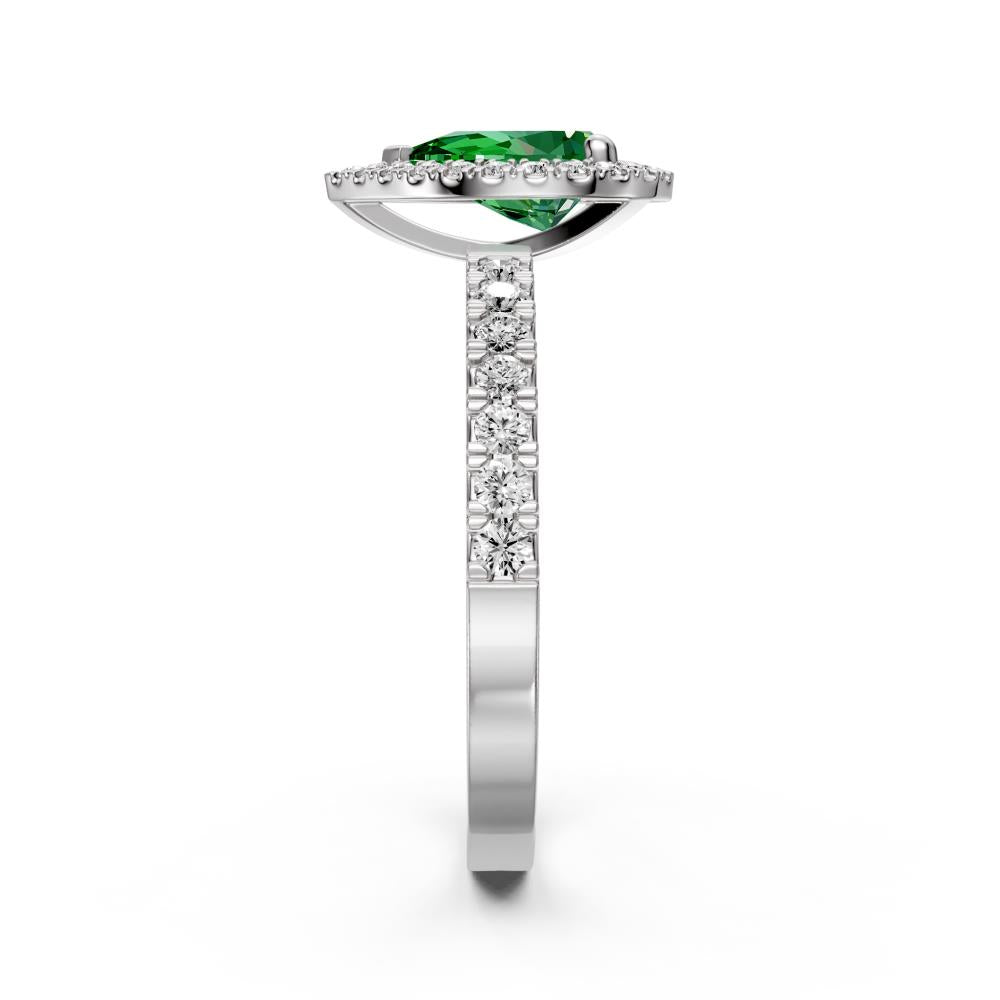 Diamond Ring with Tsavorite in White Gold R39620125