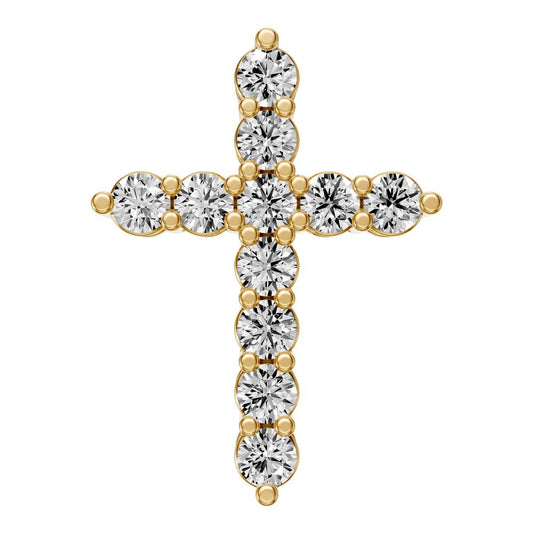 Diamond Cross Pendant in Yellow Gold R22091124