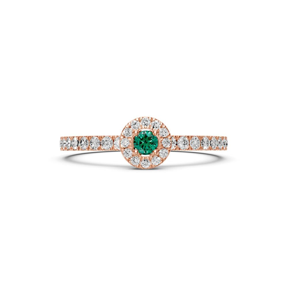 Diamond Ring with Sapphire in Rose Gold AAR0821-P