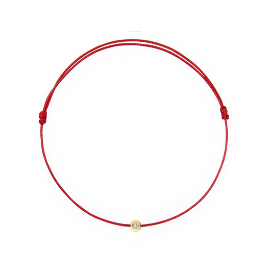 String Bracelet with Diamond in Yellow Gold JFA201799