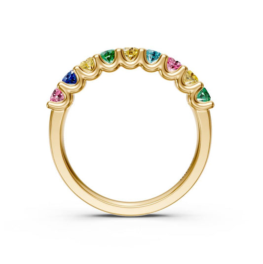 Sapphire Band Ring in Yellow Gold R02790325