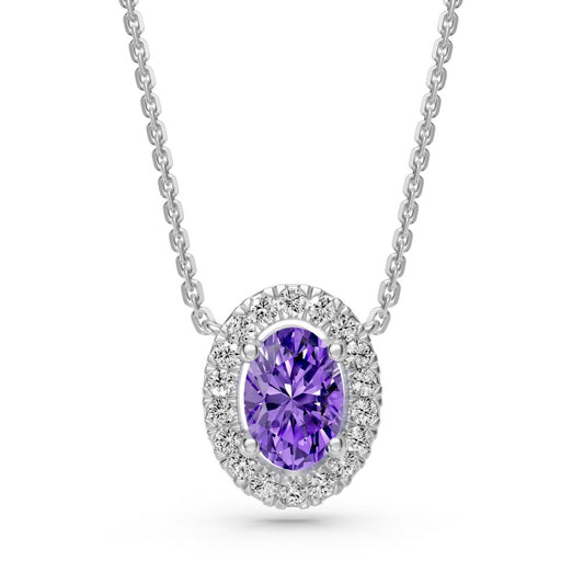 White Gold Necklace with Tanzanite Stone R37841224