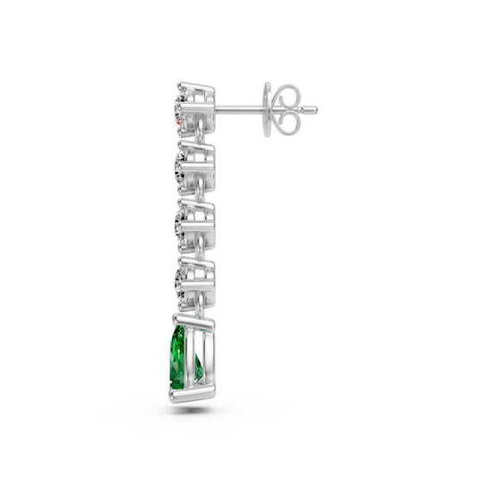 Diamond Earrings in White Gold with Tsavorites R38941224