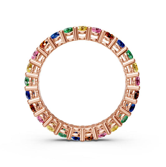 Sapphire Band Ring in Rose Gold R02900325