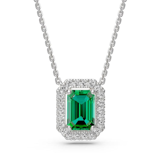 White Gold Necklace with Tsavorite Stone R36231224