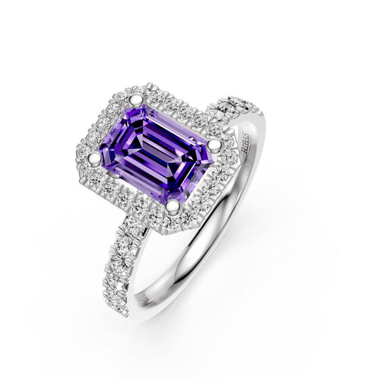 Diamond Ring with Tanzanite in White Gold R38931224