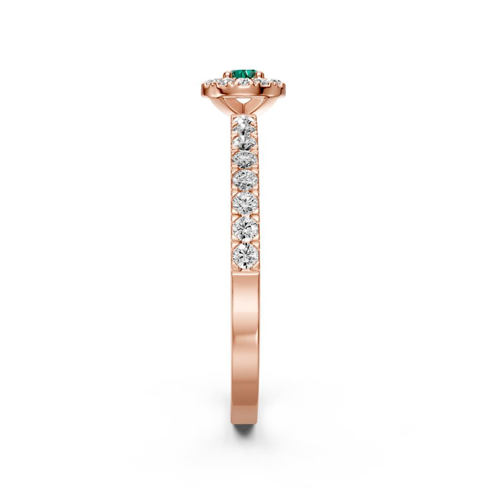 Diamond Ring with Sapphire in Rose Gold AAR0821-P