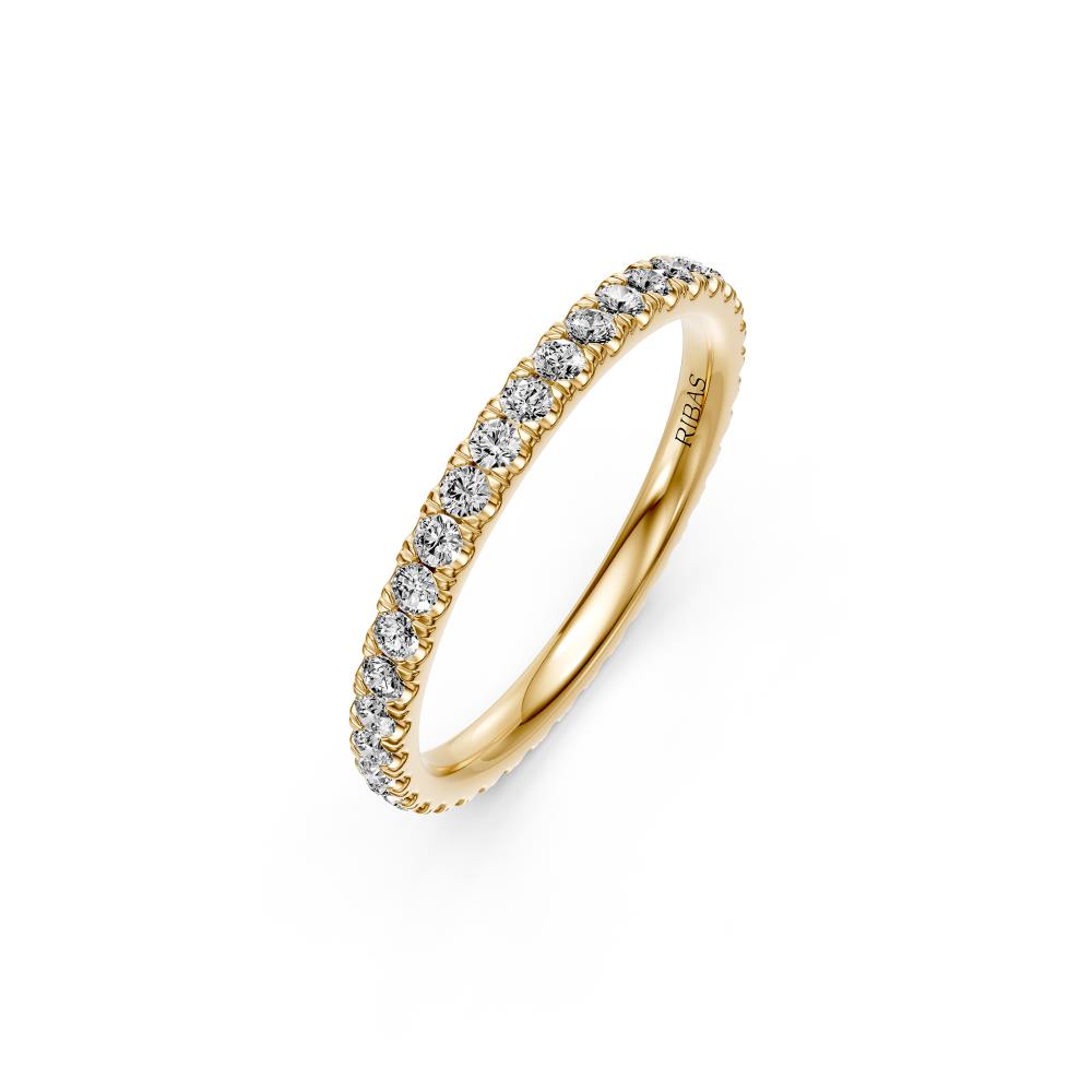 Diamond Band Ring in Yellow Gold R00770225P