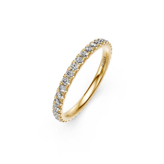 Diamond Band Ring in Yellow Gold R00770225P