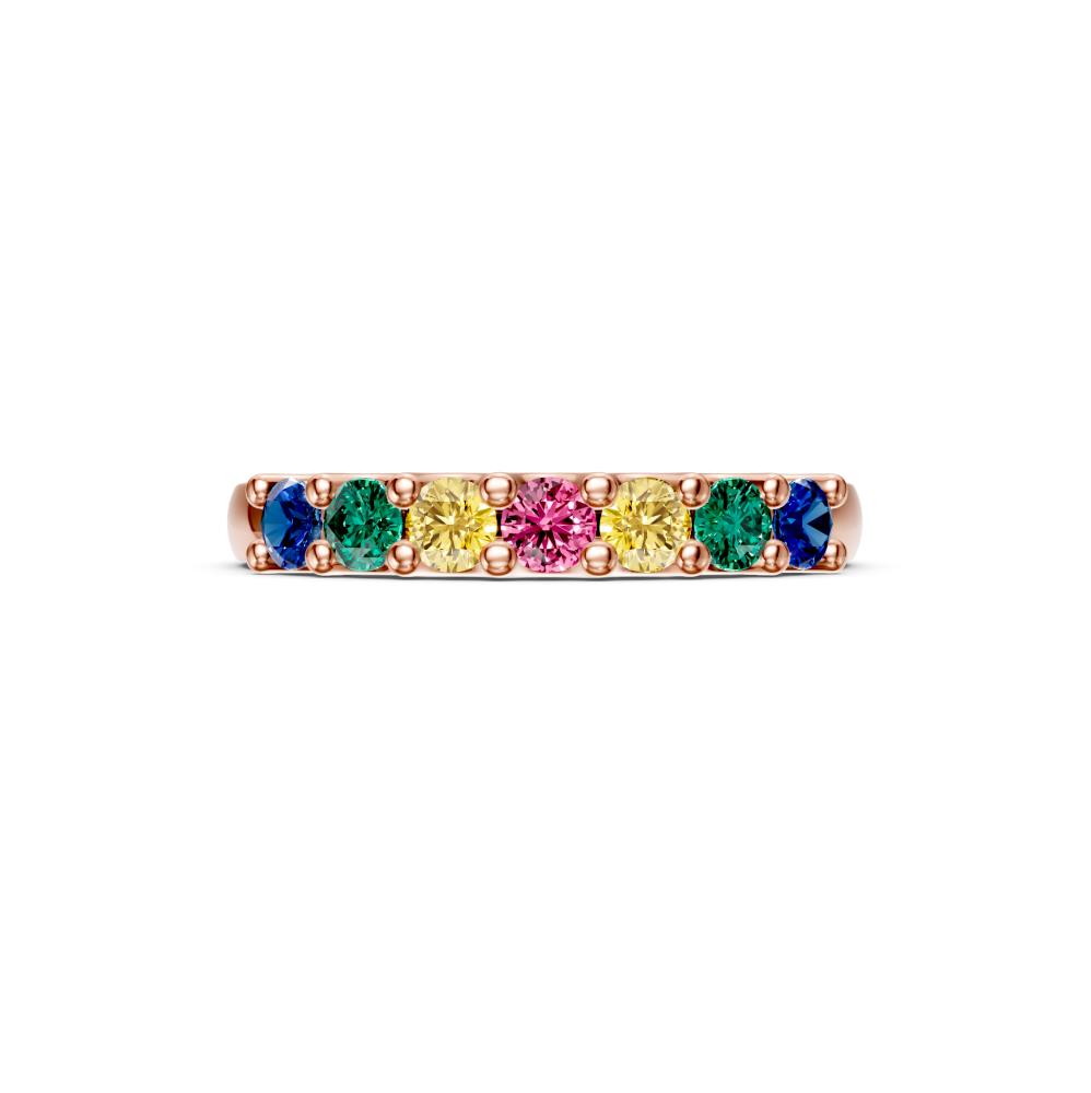 Sapphire Band Ring in Pink Gold R02770325