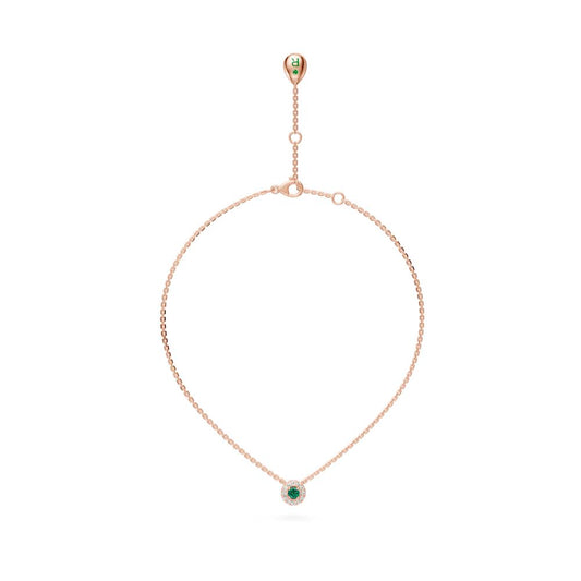 Rose Gold Necklace with Green Sapphire R02250325
