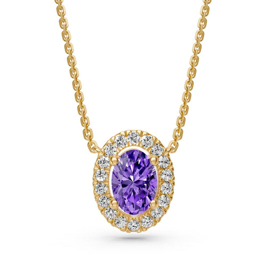 Necklace with Tanzanite in Yellow Gold R37851224