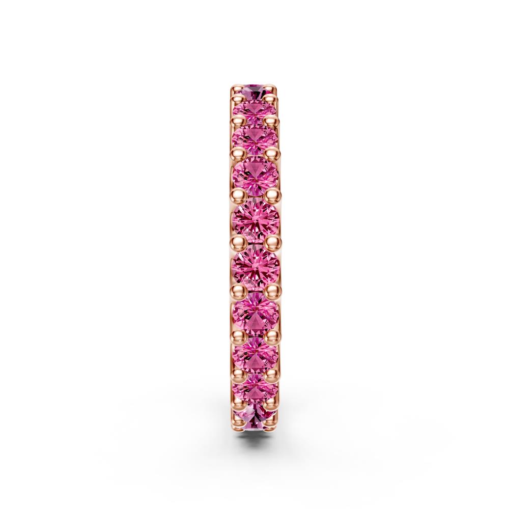 Pink Sapphire Band Ring in Rose Gold R02860325