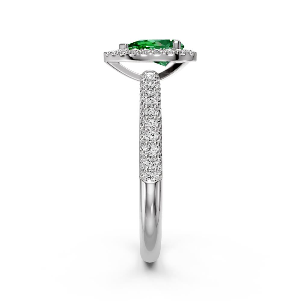 Diamond Ring with Tsavorites in White Gold R38671224