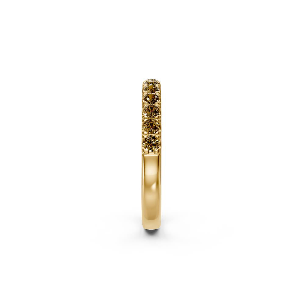 Cognac Diamond Band Ring in Yellow Gold JFA200850