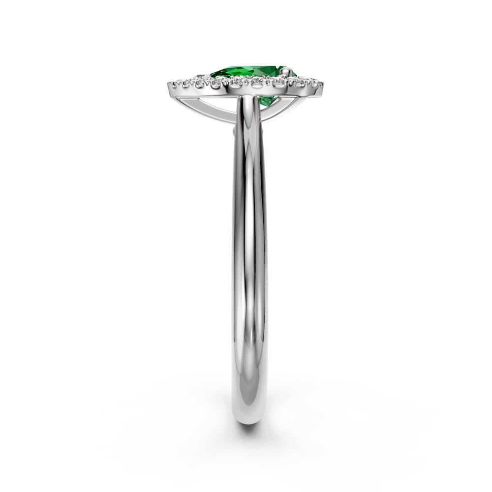 Diamond Ring with Tsavorites in White Gold R38611224