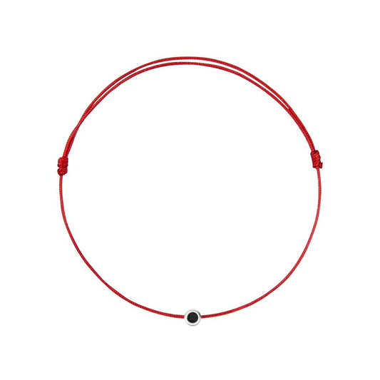 String Bracelet with Black Diamond in White Gold R21550725