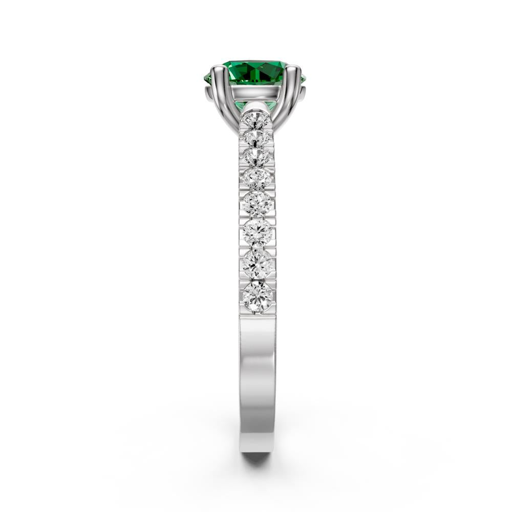 Diamond Ring with Tsavorite in White Gold R39550125