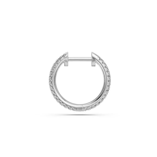 Diamond Hoop Earrings in White Gold JFA5624