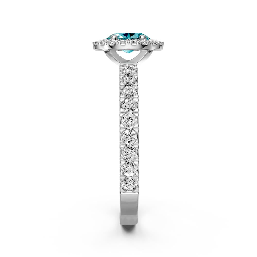White Gold Rings with Tourmaline Stone R36401224