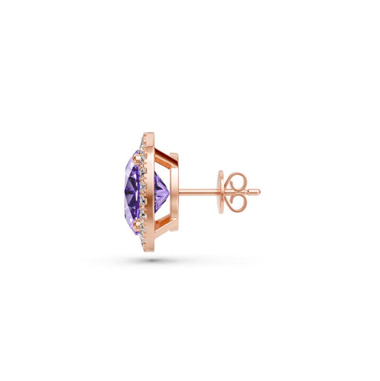 Diamond Earrings with Tanzanite in Rose Gold R36601224