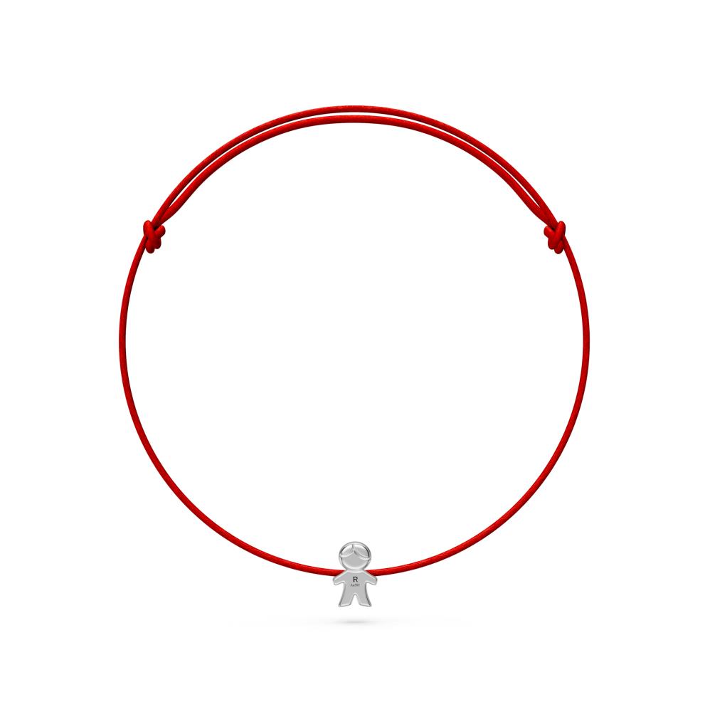String Bracelet with Diamond in White Gold "Boy" R07420924