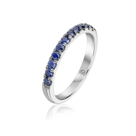 Sapphire Band Ring in White Gold JFA199873