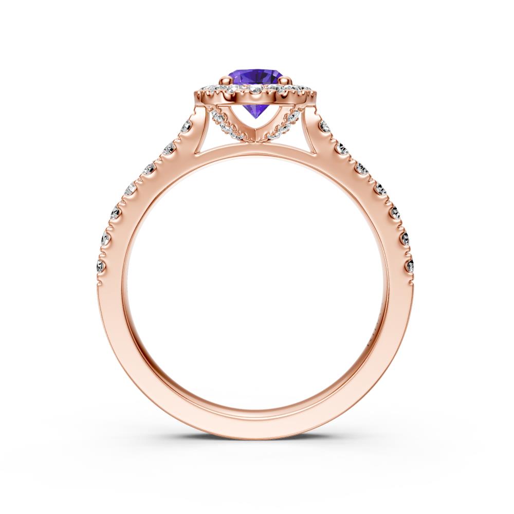 Diamond Ring with Tanzanite in Rose Gold R38371224