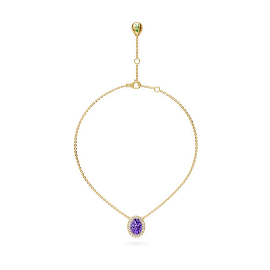 Yellow Gold Necklace with Tanzanite Stone R36801224