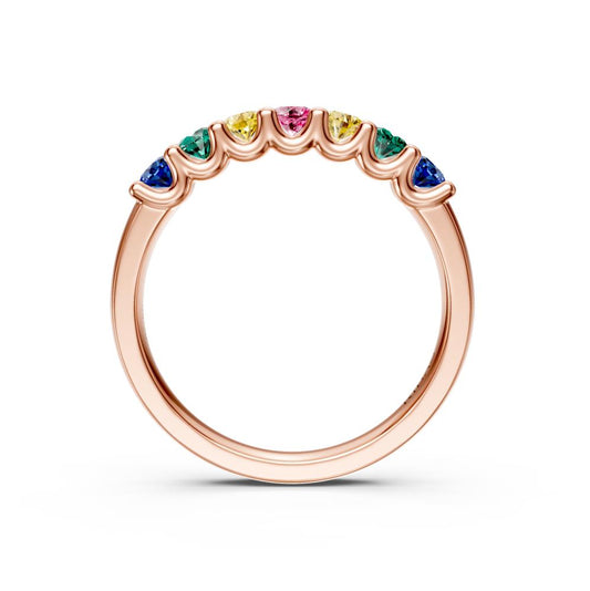 Sapphire Band Ring in Pink Gold R02770325