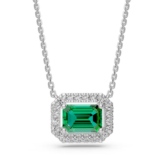 White Gold Necklace with Tsavorite Stone R36251224