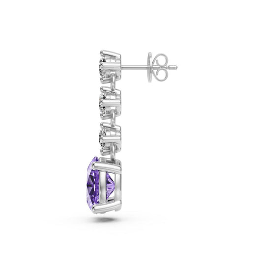 Diamond Earrings with Tanzanite in White Gold R36741224