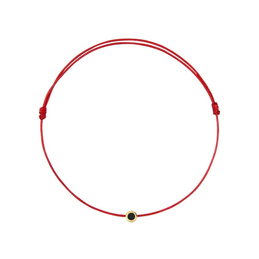 String Bracelet with Black Diamond in Yellow Gold R21450725