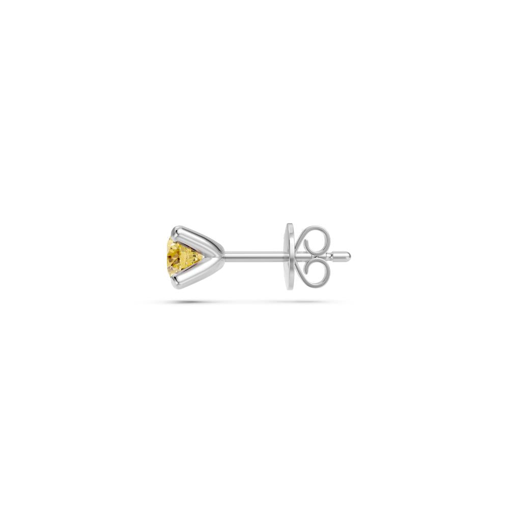 Yellow Sapphire Earring in White Gold R03000325