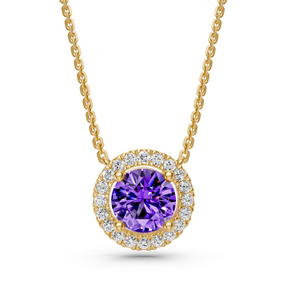 Yellow Gold Necklace with Tanzanite Stone R36851224