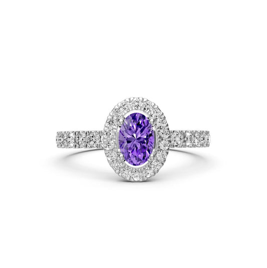 Diamond Ring with Tanzanite in White Gold R38261224