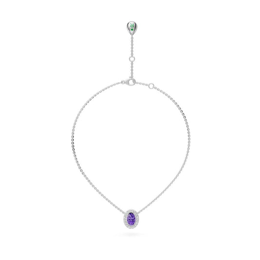 White Gold Necklace with Tanzanite Stone R37841224